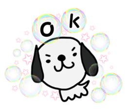 Soap bubbles and a dog and cat. sticker #4889348