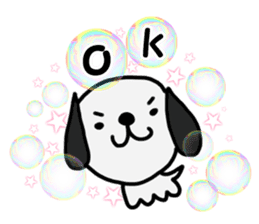 Soap bubbles and a dog and cat. sticker #4889348