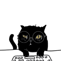 Dusky cat sticker #4889771