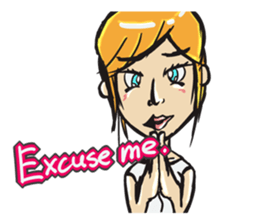 I'm a girl English version sticker #4889837