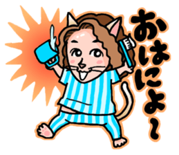 Drumming Cat Bea !! sticker #4890312