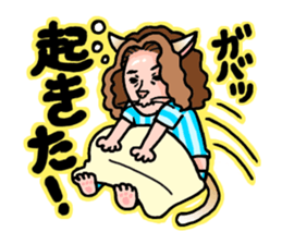Drumming Cat Bea !! sticker #4890313