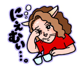 Drumming Cat Bea !! sticker #4890315