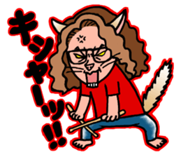 Drumming Cat Bea !! sticker #4890319