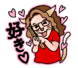 Drumming Cat Bea !! sticker #4890320