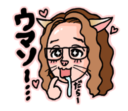 Drumming Cat Bea !! sticker #4890326