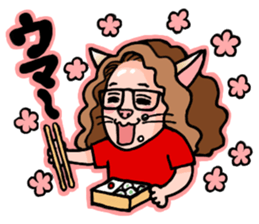 Drumming Cat Bea !! sticker #4890327