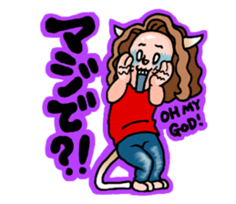 Drumming Cat Bea !! sticker #4890334