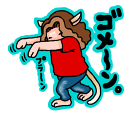 Drumming Cat Bea !! sticker #4890338