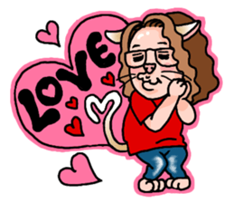 Drumming Cat Bea !! sticker #4890341