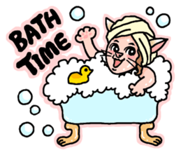 Drumming Cat Bea !! sticker #4890342