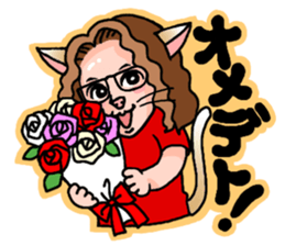 Drumming Cat Bea !! sticker #4890343