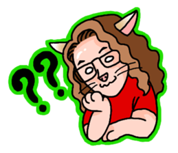 Drumming Cat Bea !! sticker #4890346