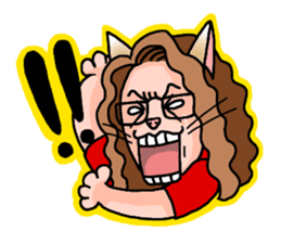 Drumming Cat Bea !! sticker #4890347