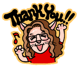 Drumming Cat Bea !! sticker #4890349