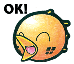 Birds of character "Nindori" sticker #4891113