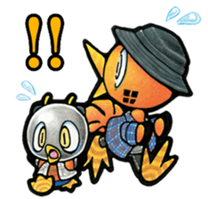 Birds of character "Nindori" sticker #4891114