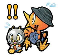 Birds of character "Nindori" sticker #4891114