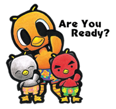 Birds of character "Nindori" sticker #4891115