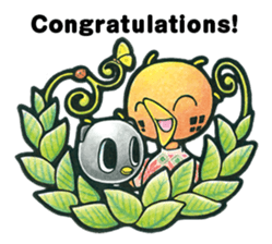 Birds of character "Nindori" sticker #4891117