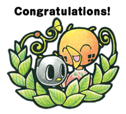 Birds of character "Nindori" sticker #4891117