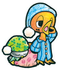 Birds of character "Nindori" sticker #4891119