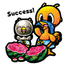 Birds of character "Nindori" sticker #4891120