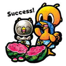 Birds of character "Nindori" sticker #4891120