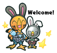 Birds of character "Nindori" sticker #4891121