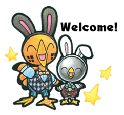 Birds of character "Nindori" sticker #4891121