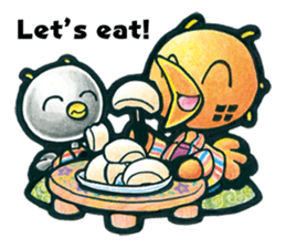 Birds of character "Nindori" sticker #4891123