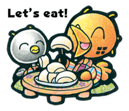 Birds of character "Nindori" sticker #4891123