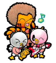 Birds of character "Nindori" sticker #4891124