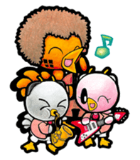 Birds of character "Nindori" sticker #4891124