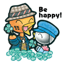 Birds of character "Nindori" sticker #4891125