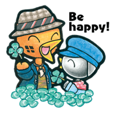 Birds of character "Nindori" sticker #4891125