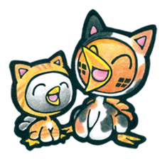 Birds of character "Nindori" sticker #4891127