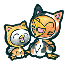 Birds of character "Nindori" sticker #4891127