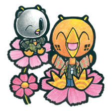 Birds of character "Nindori" sticker #4891129