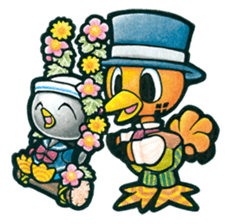 Birds of character "Nindori" sticker #4891130