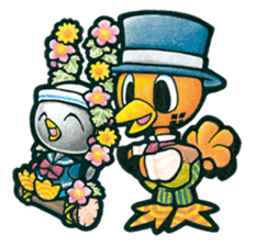 Birds of character "Nindori" sticker #4891130