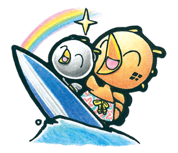 Birds of character "Nindori" sticker #4891132