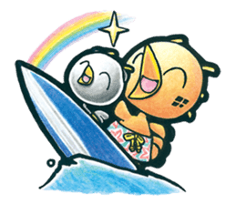 Birds of character "Nindori" sticker #4891132