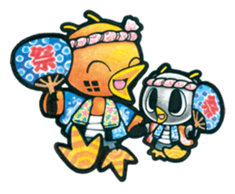 Birds of character "Nindori" sticker #4891133