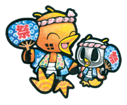 Birds of character "Nindori" sticker #4891133