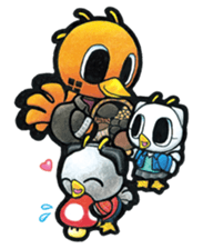 Birds of character "Nindori" sticker #4891138