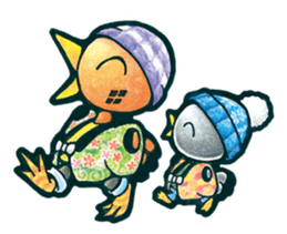 Birds of character "Nindori" sticker #4891142