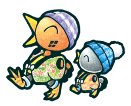 Birds of character "Nindori" sticker #4891142