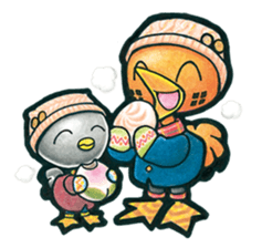 Birds of character "Nindori" sticker #4891143