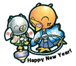 Birds of character "Nindori" sticker #4891146